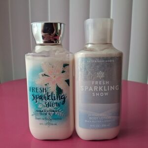 Bath & Body Works FRESH SPARKLING SNOW Body Lotion 8oz Set of 2